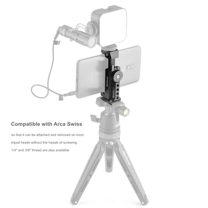 Metal Cell Phone Tripod Mount Smartphone Holder Adapter Aluminum w Cold Shoe Arca for iPhone 13 12 11 Max Pro X XR Xs 6 7 8 Plus-EXPROTAS
