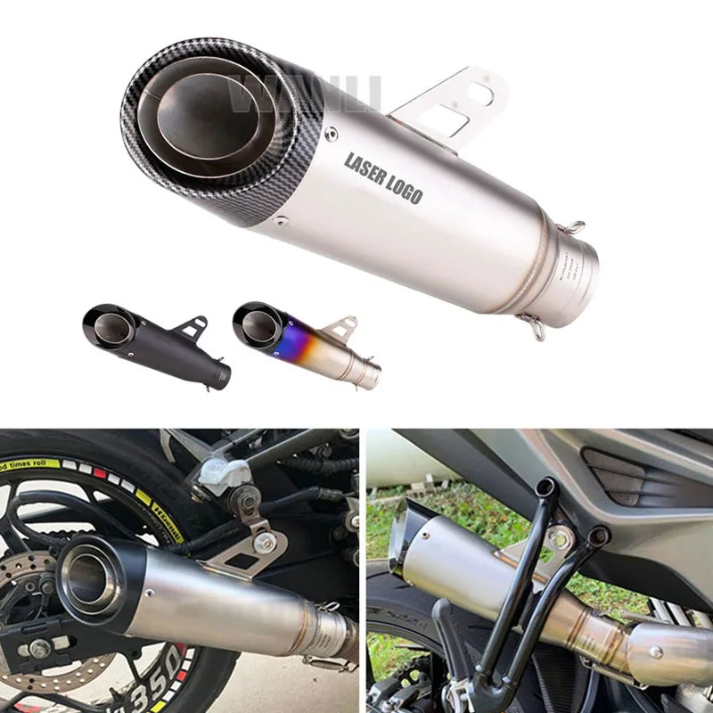 Universal Motorcycle Slip-On Exhaust Muffler with DB Killer (51–60mm Inlet) - EXPROTAS