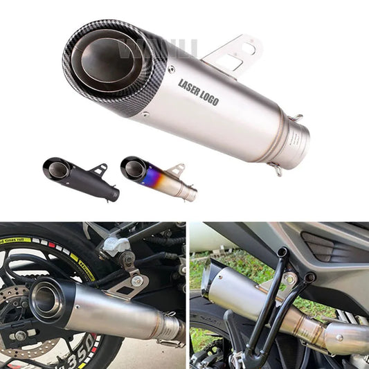 Universal Motorcycle Slip-On Exhaust Muffler with DB Killer (51–60mm Inlet) - EXPROTAS