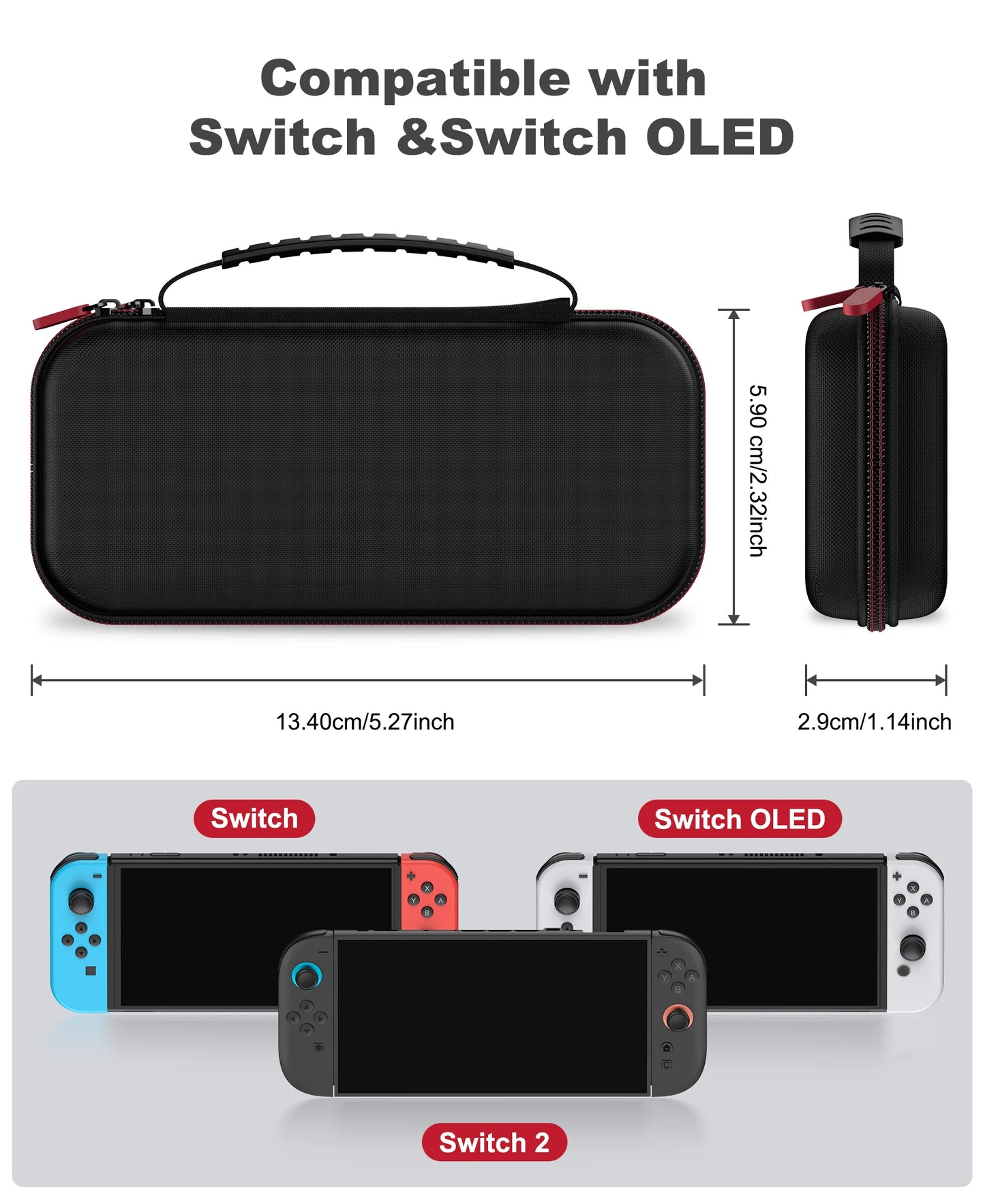 BEBOBCOOL Portable Carrying Case For Switch 2 & OLED Console Accessories Travel