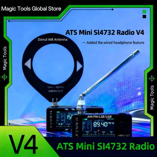 Amnvolt V4 Ats Mini Radio SI4732 All Band DSP FM SSB USB LSB Hi-Z