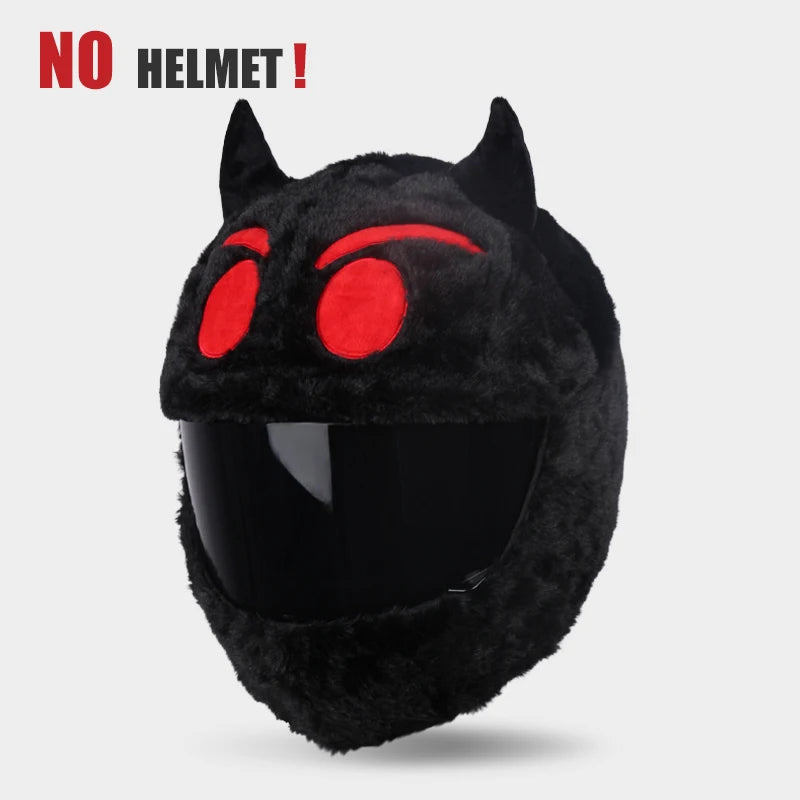 Protection Headgear Cover Plush Helmet for Motorcycle Full Face Cartoon