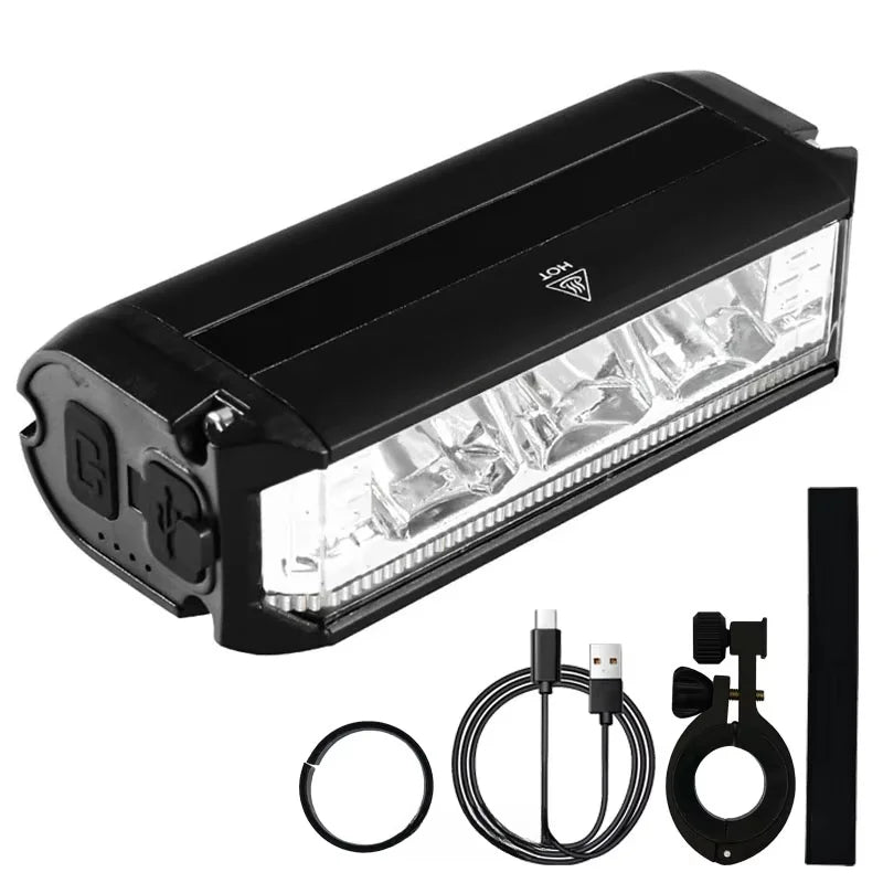 Rechargeable Bike Light 1800LM USB LED Front Rear Waterproof Ebike Lamp