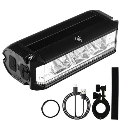 Rechargeable Bike Light 1800LM USB LED Front Rear Waterproof Ebike Lamp