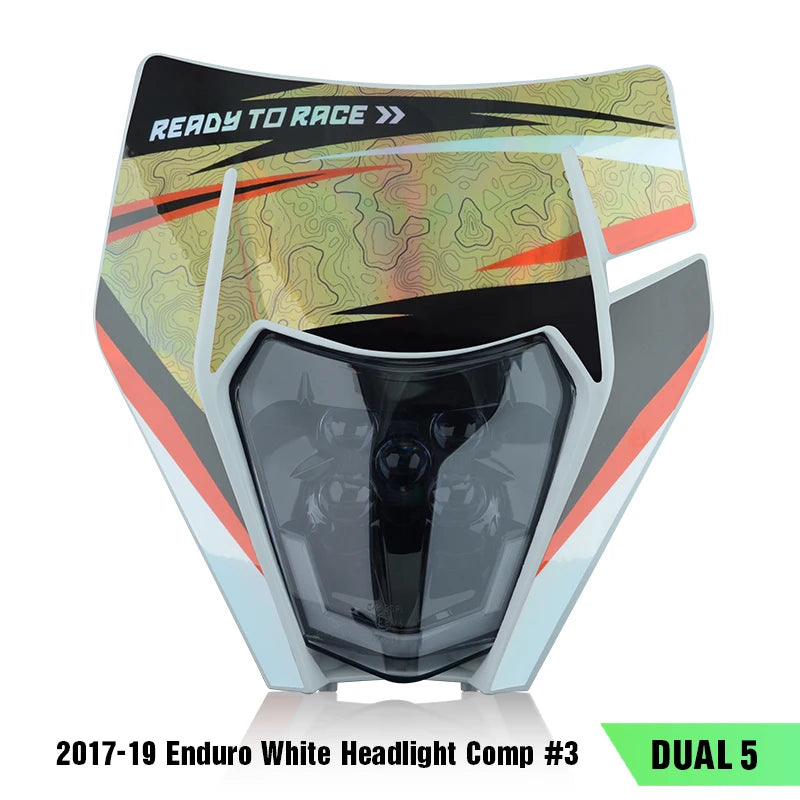 PowerZone Motorcycle  Headlight Headlamp Head Light Supermoto Fairing For KTM EXC SXF MX Dirt Bike Enduro  Headlight - EXPROTAS