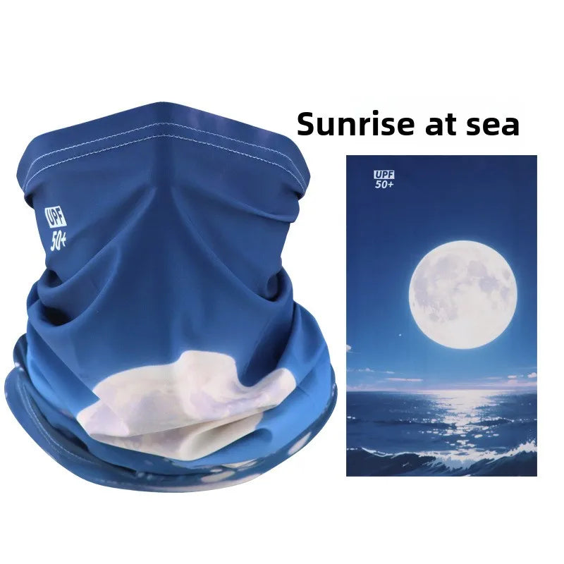 Sun Protection Mask Ice Silk Neck Gaiter Breathable Cycling Fishing Scarf