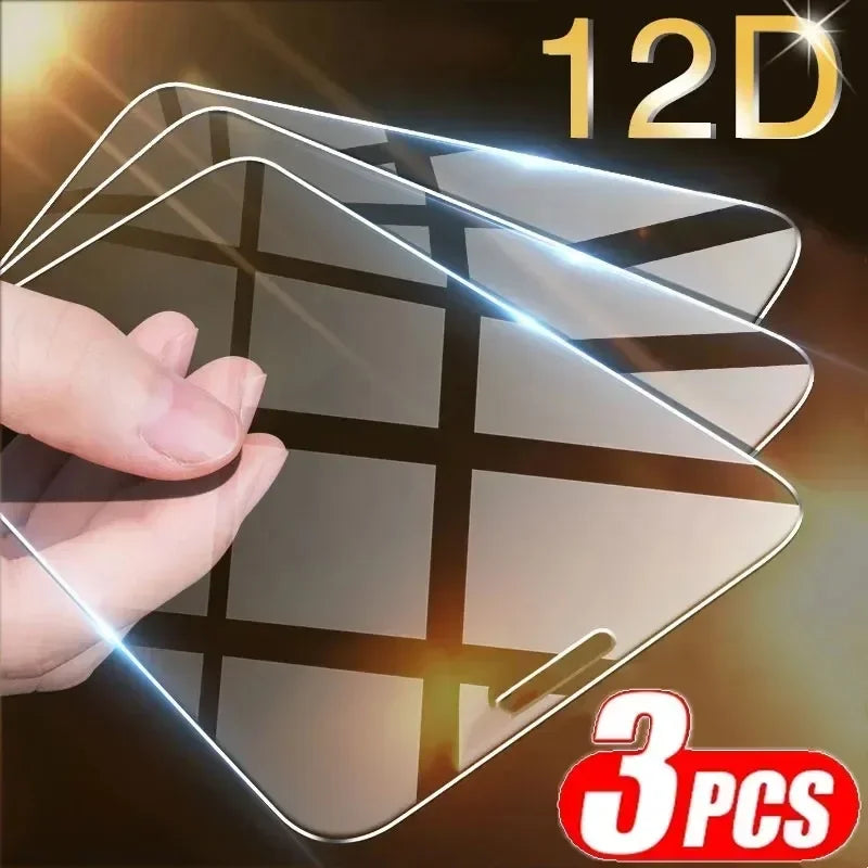 3Pcs Tempered Glass Screen Protector for iPhone 18 17 16 15 14 13 12 11