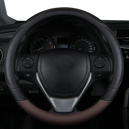1PC Steering Wheel Cover PU Leather Anti-slip Universal Fit 38cm Pink