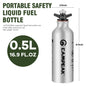 Portable Liquid Fuel Bottle Aluminum Gasoline Kerosene Alcohol Spare Storage Can 0.5L/1L-EXPROTAS