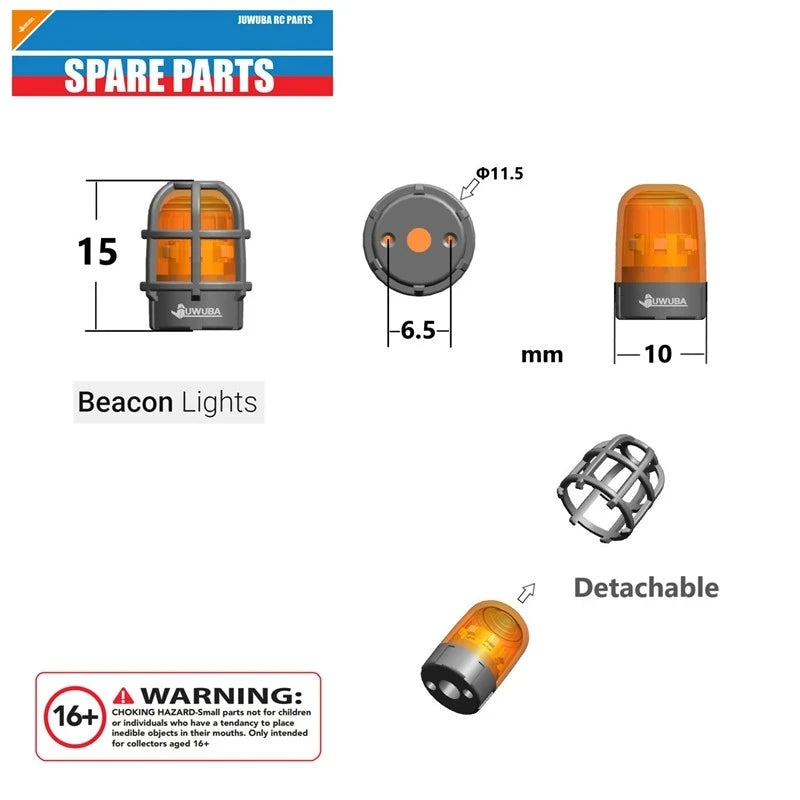 1/14 RC Light Rotating Beacon LED Truck Crawler Flashing Bright Lamp