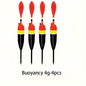 4pcs Fishing Floats Bobbers Slip Float Kit 3g-15g with Stops Drop Shot Weights