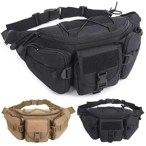 Tactical Molle Waist Bag Men Waterproof Camo Hunting Hiking Belt Pack
