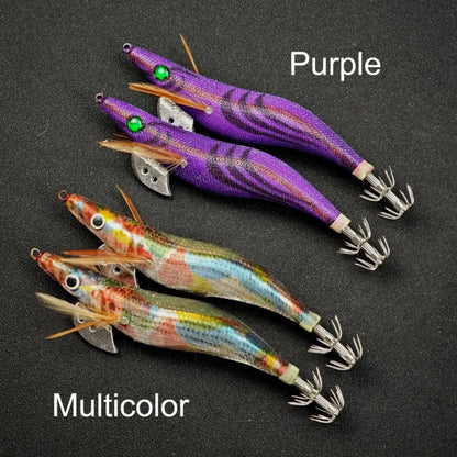 2pcs Shrimp Jig Lure 13cm Luminous Squid Octopus Saltwater Fishing Hooks