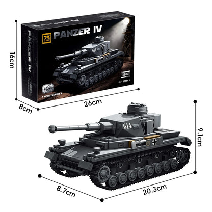German Tank Building Blocks Panzer III IV Tiger Heavy Brick Model Set