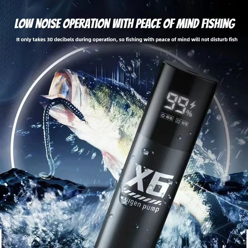 2400mAh USB Aquarium Fish Tank Oxygen Pump Portable Rechargeable Aerator