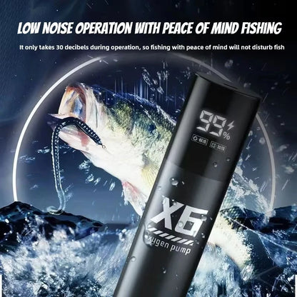 2400mAh USB Aquarium Fish Tank Oxygen Pump Portable Rechargeable Aerator