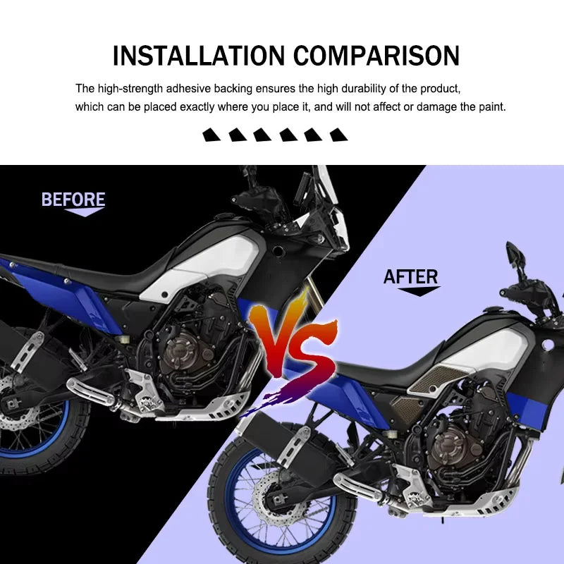 Yamaha Tenere 700 Tank Pad Non-slip Fuel Stickers Decals XTZ690 Traction