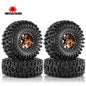 1.9" RC Beadlock Wheels | Metal Rim Tire Set for 1/10 TRX4 Axial D90 RC Crawlers