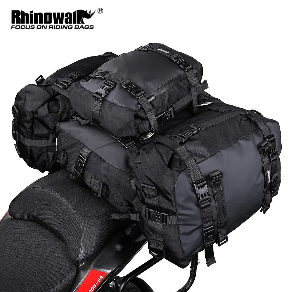 Rhinowalk Motorcycle Rear Seat Bag 10L Or 20L Or 30L Waterproof Saddle Side Bag Luggage Pack MultiFunction Shoulder Bag Backpack-EXPROTAS