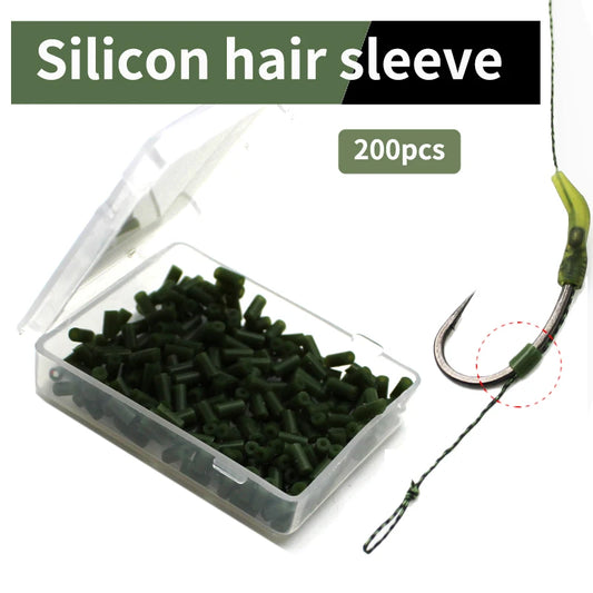 200pcs Carp Fishing Silicone Tube Anti-Tangle Rig Tubing Tackle Set