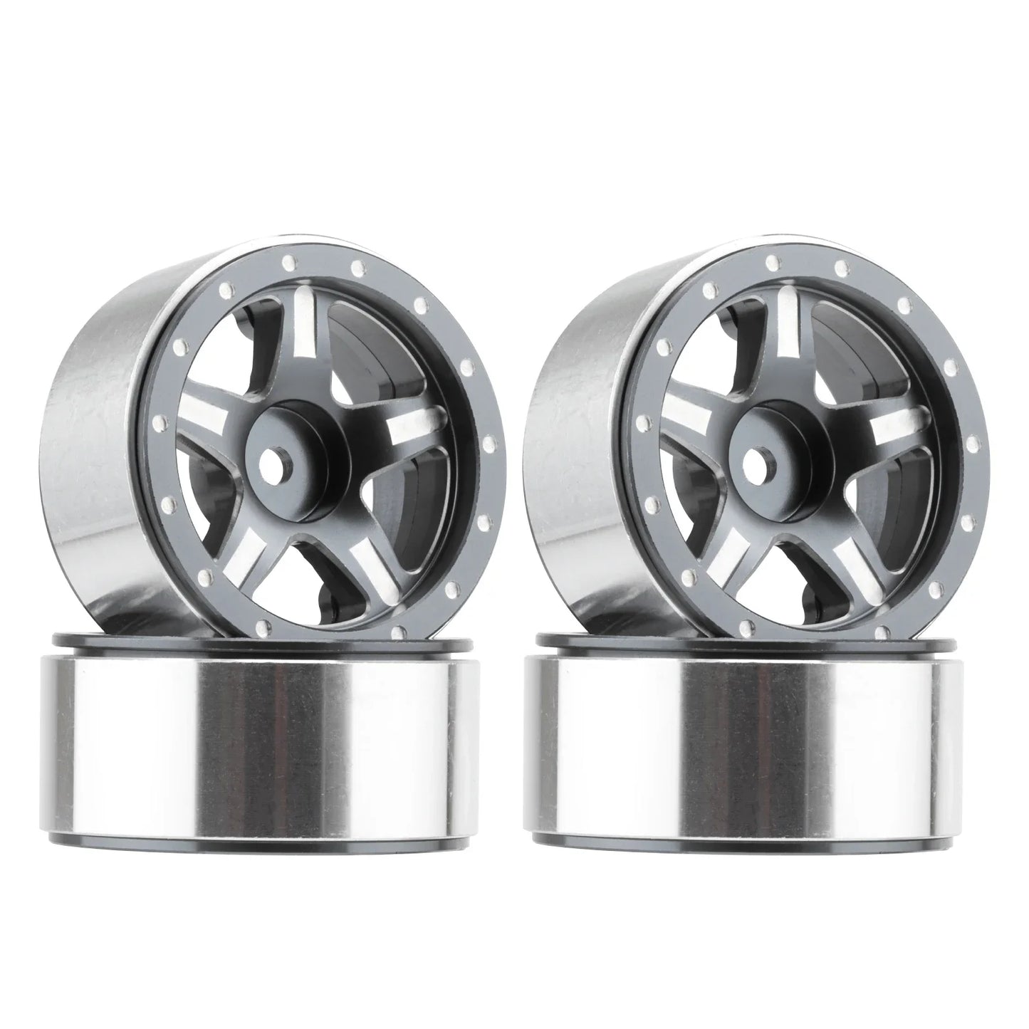 4Pcs CNC Aluminium 1.3in Beadlock Wheels 1/18 1/24 RC Crawler Rims