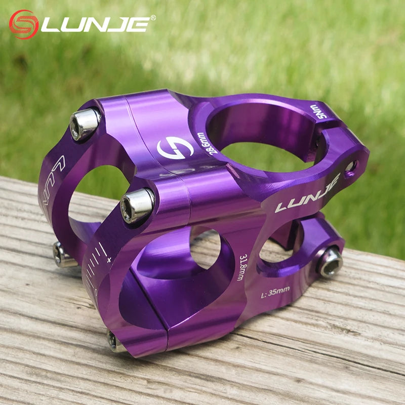 Bike Stem 35mm Adjustable MTB Riser 31.8mm Alloy Handlebar Short