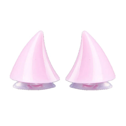 2PCS Motorcycle Helmet Horn Decoration Adhesive Suction Cup Accessories