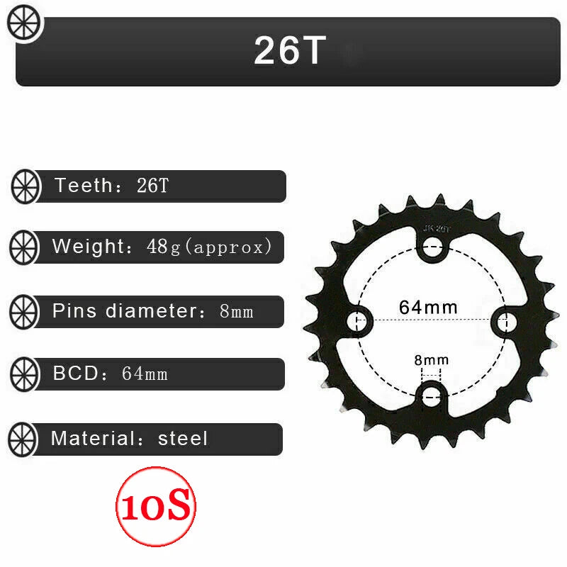 MTB Bike Chainring BUCKLOS 104BCD 64BCD 9/10 Speed SRAM SLX XT