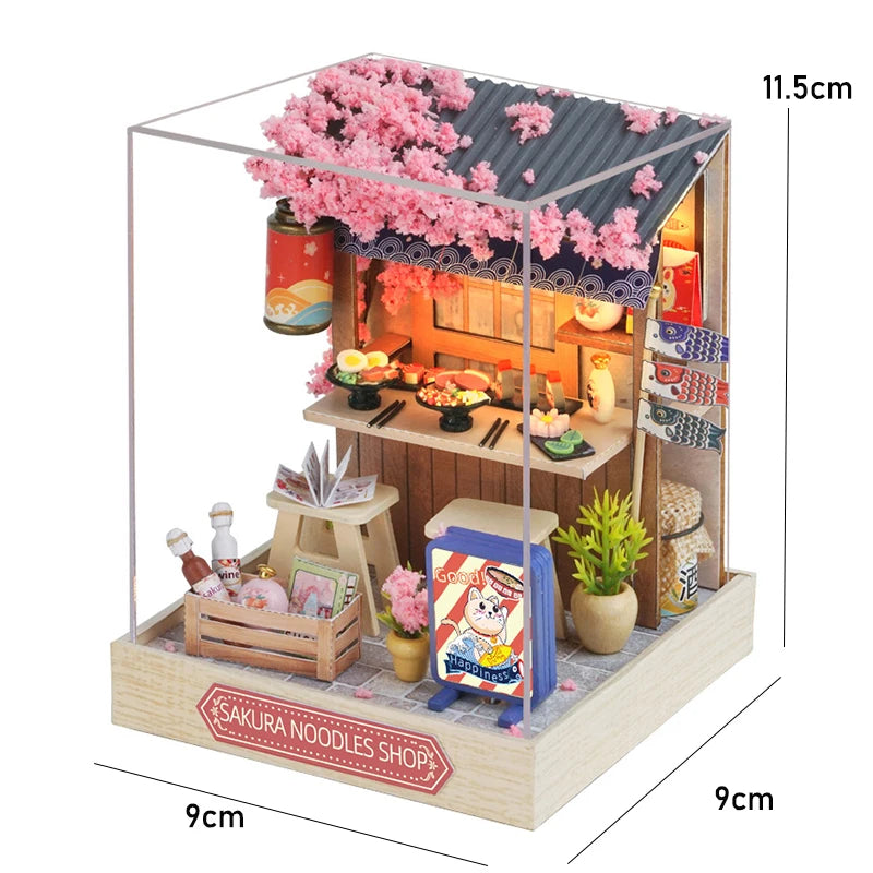 DIY Miniature Dollhouse 3D Puzzle Kit with Furniture & LED Lights Room Decor Gift - EXPROTAS