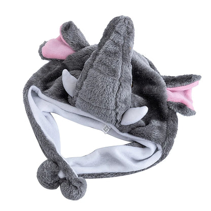 Funny Grey Elephant Cap for Kids Cosplay Events Animal Hat