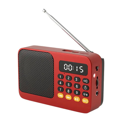 Music Rechargeable Speaker FM Radio Portable Digital Flashlight Player