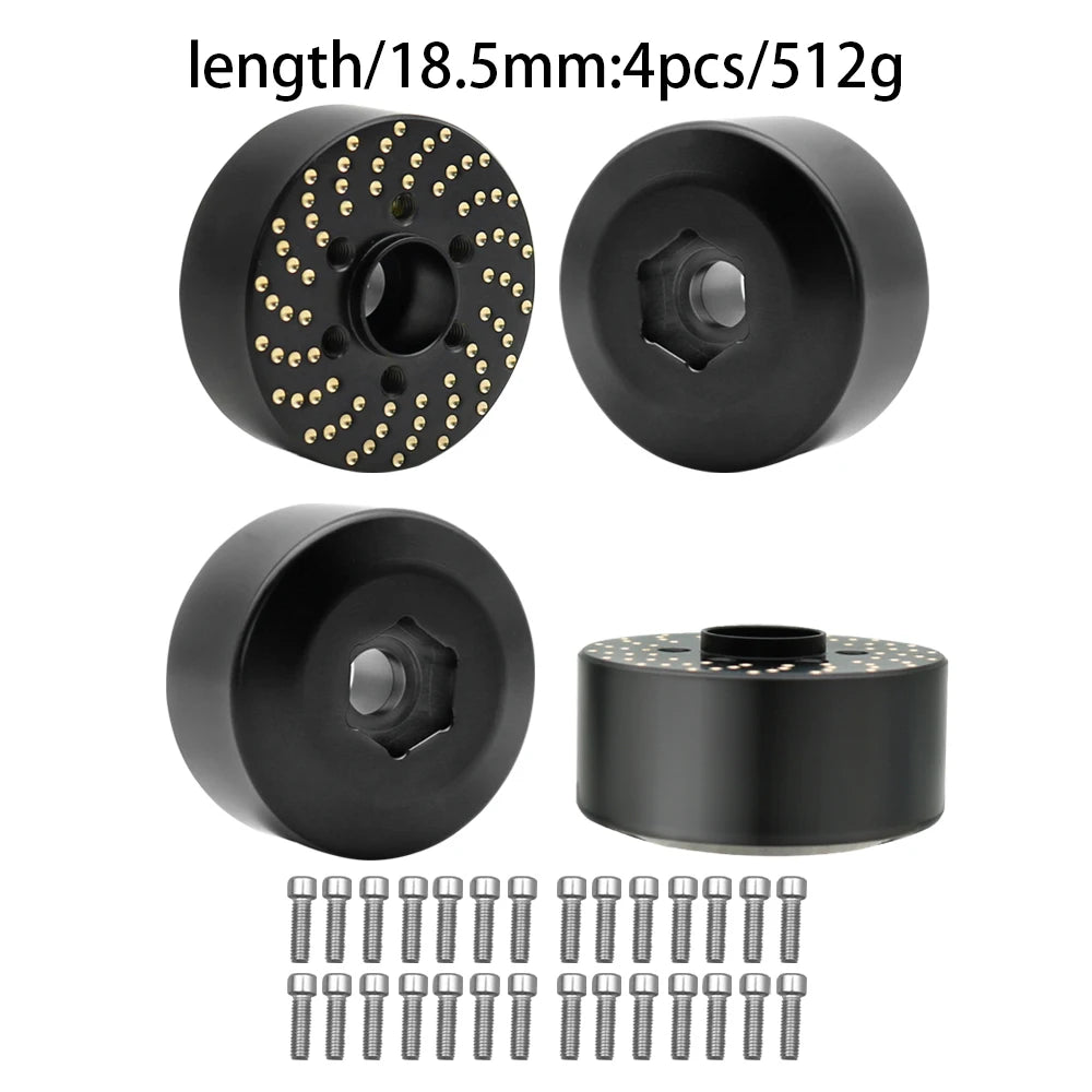 Brass Wheel Hex Hub Adapter for 1.9/2.2 Beadlock RC Crawler Axial SCX10 TRX4 TRX6 - EXPROTAS