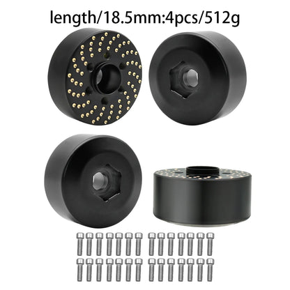 Brass Wheel Hex Hub Adapter for 1.9/2.2 Beadlock RC Crawler Axial SCX10 TRX4 TRX6 - EXPROTAS