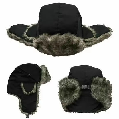 Warm Russian Waterproof Winter Trapper Aviator Earflap Ski Hat for Men