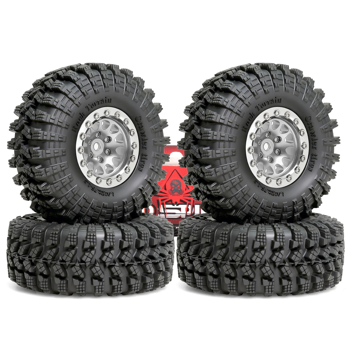 1.3 Beadlock Wheel Tires for 1/18 1/24 RC Crawler SCX24 AX24 TRX4M