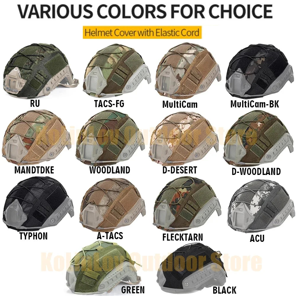 Tactical Fast Helmet Cover for Ops-Core PJ/BJ/MH Camo Military Hunting