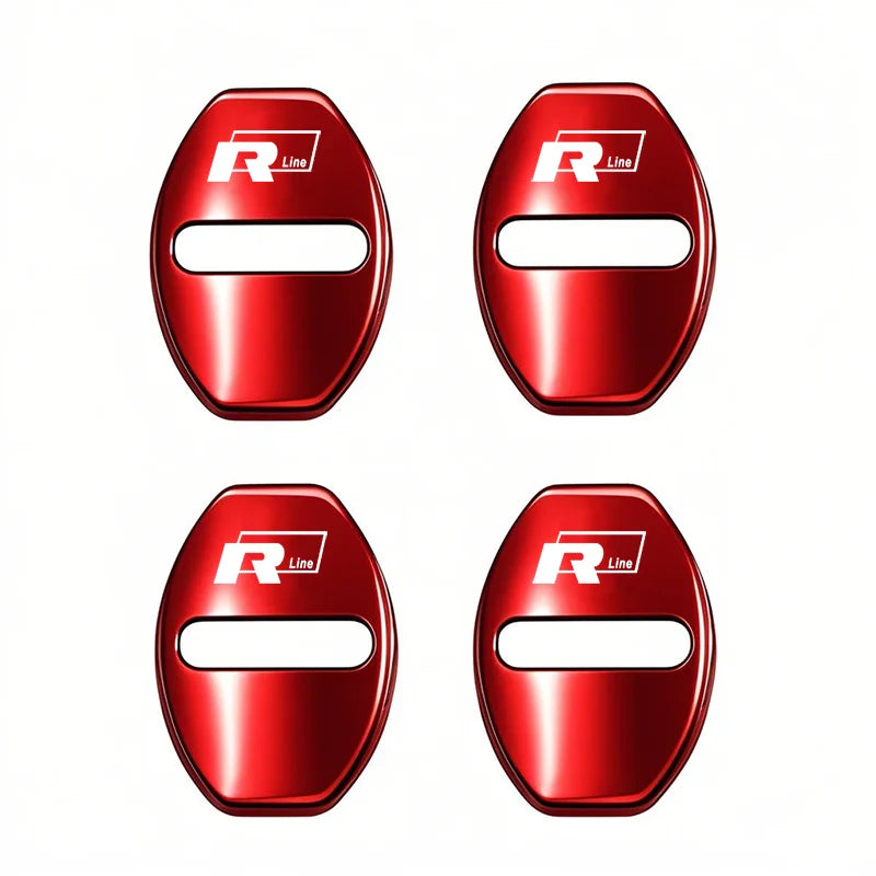 4Pcs Car Door Lock Cover Protective Buckle Sticker for VW Golf MK6