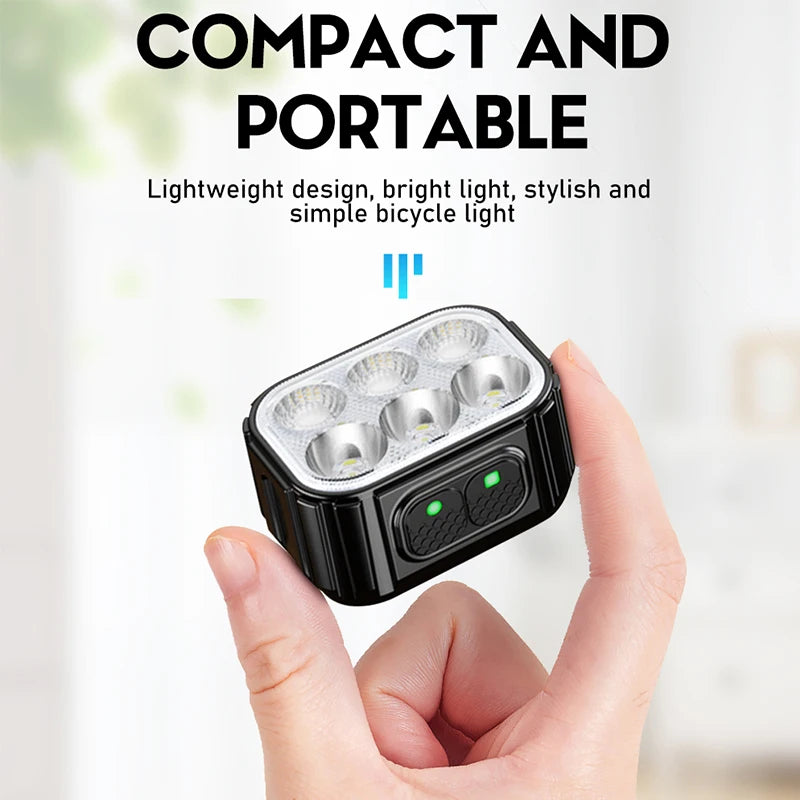 LED Bicycle Light Set Q6 Rechargeable Front Rear MTB Safety Lamps