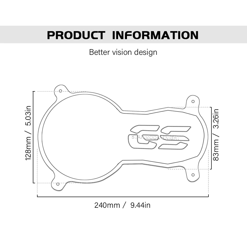 Acrylic Headlight Protector Guard Cover for BMW R1200GS R1250GS Adventure LC