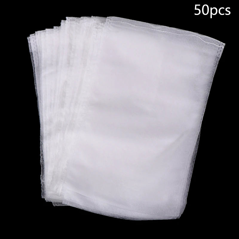 50Pcs Fruit Protection Bags Mesh Netting Insect Bird Garden Covers