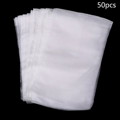 50Pcs Fruit Protection Bags Mesh Netting Insect Bird Garden Covers
