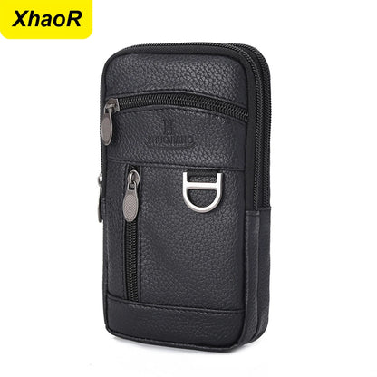 Men's Mobile Phone Bag Waist Pouch Leather Outdoor Belt Case