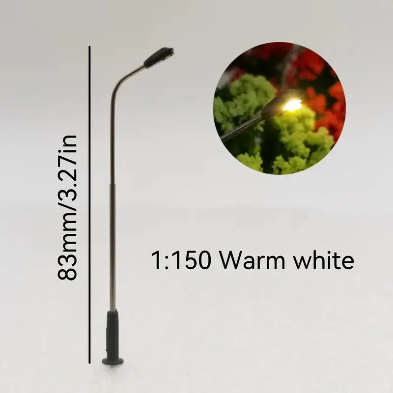 5PCS Miniature Street Lamp LED Model 3V Road Light for Diorama Layout