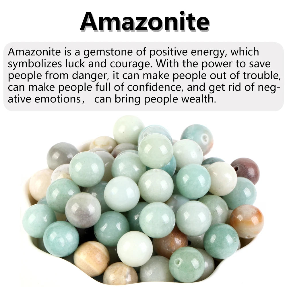 Natural Stone Beads 4-12MM Round Loose Gemstone for DIY Jewelry Making