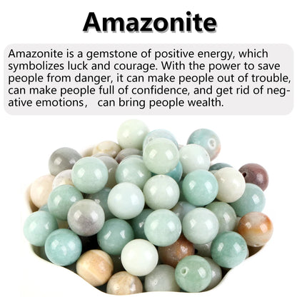 Natural Stone Beads 4-12MM Round Loose Gemstone for DIY Jewelry Making
