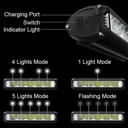 Bike Light 10000mAh USB Rechargeable LED Front Lamp Waterproof Electric Bicycle
