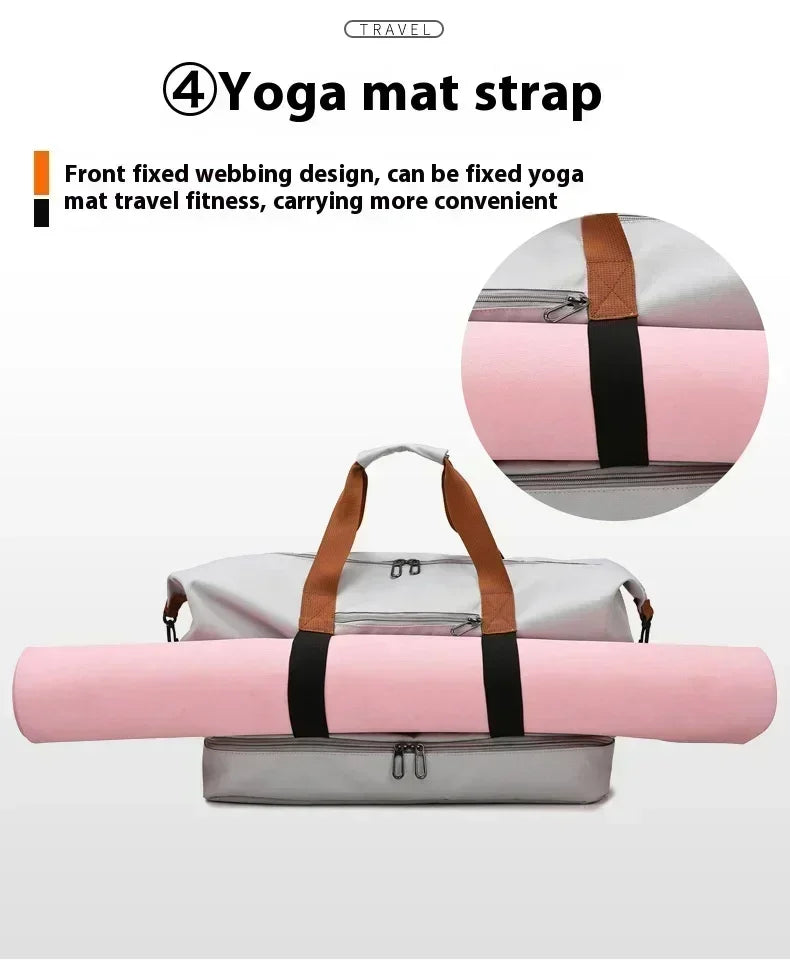 Large Travel Gym Bag Portable Fitness Shoulder Crossbody Duffle Luggage