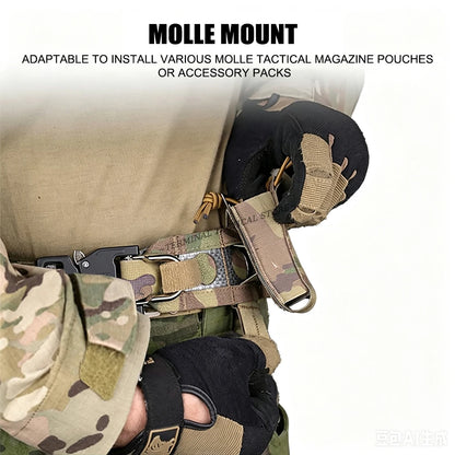 Tactical Belt Molle Combat Airsoft Hunting Lightweight Quick Detach Buckle