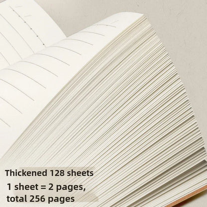 A6 Pocket Notebook 256 Pages Lined Notepad Journal Kraft Paper Cover
