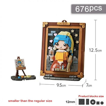 Cute Flower Building Blocks DIY Assembly Model Creative Construction Toy Gift